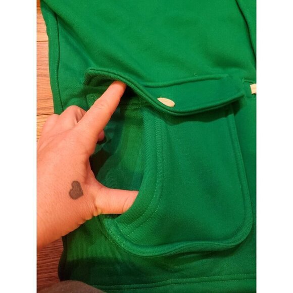 Mcnairy & Co Duffel Hoodie Mens M Kelly Green Zippered Pockets NWT MSRP $224 - Picture 8 of 13